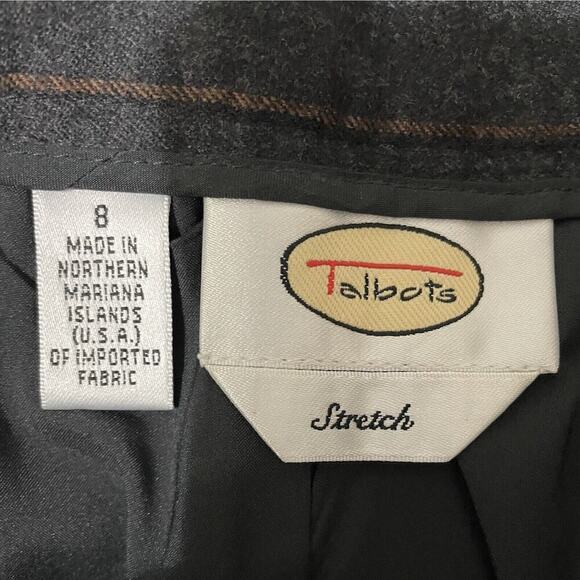 Talbots Wool Trouser Dress Pant Size 8 Gray Pinstripe Stretch Fully Line… - Picture 7 of 8